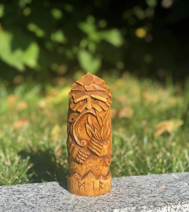Handmade wooden statues: goddess statue, wood art carving antique religious statues, wood craft sculpture for witch altar norse pagan altar