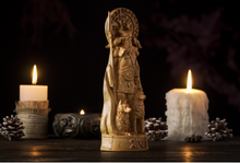 Load image into Gallery viewer, Odin Norse god statue - wooden statue
