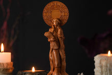 Load image into Gallery viewer, Sif Norse goddess wooden statue
